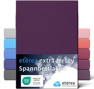 etérea Extra Jersey Spannbettlaken Pflaume 140x200 - 160x220 cm