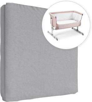 Jersey 100% Baumwolle Spannbettlaken für 90 x 55 cm Baby Nachttisch Kinderbett Matratze (Grau)