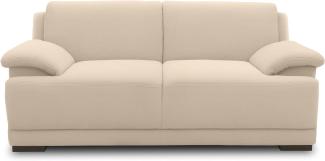 DOMO Collection Telos 2er Boxspringsofa, Sofa mit Boxspringfederung, Zeitlose Couch mit breiten Armlehnen, 186x96x80 cm, Polstergarnitur in beige