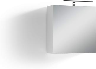Homexperts Salsa Spiegelschrank mit LED, 60x20x60 cm, weiß