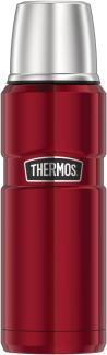 Thermos 4003. 248. 047 Thermosflasche Stainless King, Edelstahl Cranberry 0,47 l, Drehverschluss, 12 Stunden heiß, 24 Stunden kalt, BPA-Free