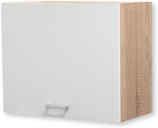 ANDY Moderner Hängeschrank Küche in Eiche Sonoma Optik, Weiß matt - Geräumiger Küchenschrank mit viel Stauraum - 60 x 50 x 31 cm (B/H/T)