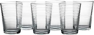 Pasabahce 52752 Doro Wasserglas 210 ml 6er-Set Trinkgläser Gläserset mit Grooved Effekt