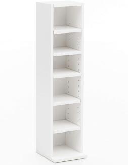 KADIMA DESIGN 6-Fächer Wandregal aus Spanplatte mit einstellbarer Regalhöhe - Modernes, schlichtes Design für Bücher und Dekoration.