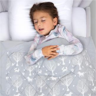 aden + anais™ Embrace beschwerte Decke fürs Kleinkindbett, gewichtete Decke für Baby und Kinder, hypoallergene Baumwollpopeline, für Kinder über 12kg, 78 x101cm, Dream Forest