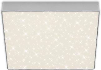 Briloner LED Deckenleuchte Flame Star silber 28,7 cm mit Sternenhimmel