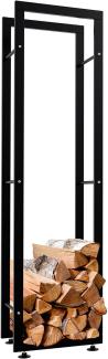 Kaminholzständer Keri V2 25x40x150 (Farbe: schwarz)