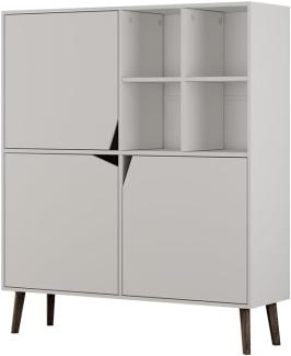Oskar-Store Kommode Ariana 100 x 30 cm, Weiß, Wohnzimmerschrank, Sideboard, modern