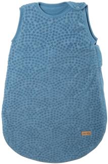 roba Babyschlafsack Seashells Indigo 70 cm für Neugeborene - Ganzjahres Schlafsack aus Bio Baumwolle - Musselin GOTS & OEKO-TEX Standard 100 zertifiziert - Blau
