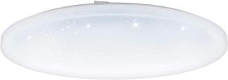 Eglo 98448 LED Deckenleuchte FRANIA-S 50W 3000K mit Kristallen weiß Ø55cm H:7,5cm