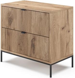 Vicco Nachttisch Eliza Viking Oak 66 x 60 cm mit 2 Schubladen