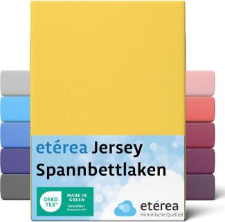 etérea Comfort Jersey Spannbettlaken Gelb 100x200 cm - 120x200 cm