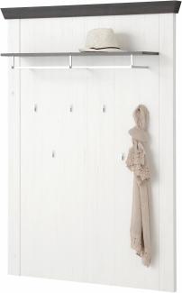Garderobenpaneel Corela in Pinie weiß und Wenge Landhaus 107 x 153 cm
