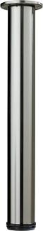Hettich Tischbein 7,6 x 70 - 110 cm Stahl Edelstahl-Optik - 1 Stück