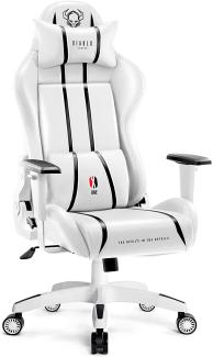 Diablo X-One 2. 0 Gaming Stuhl Gamer Chair Bürostuhl Schreibtischstuhl Verstellbare Armlehnen Ergonomisches Design Nacken/-Lendenkissen Wippfunktion Weiß King (XL)