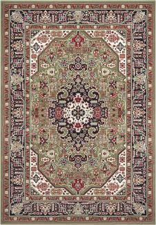 Orientalischer Kurzflor Teppich Skazar Isfahan Grün - 80x150x0,9cm