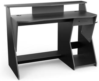Gamingtisch >Skin< in schwarz/grau aus Holzwerkstoff - 124x90x60cm (BxHxT)