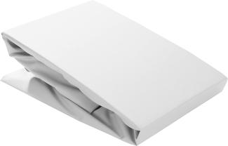 Bettwaesche-mit-Stil Mako Perkal Spannbettlaken Weiß 90 x 210 cm