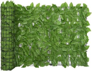vidaXL Balkon-Sichtschutz mit Grünen Blättern 500x75 cm