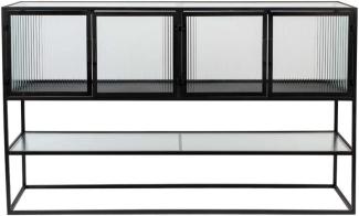 Sideboard - Boli High, Glas/schwarz Metall