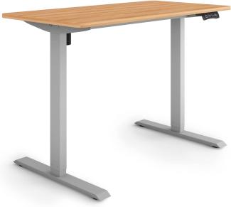 ESMART Germany ETX-121GM 120x60cm Ahorn Dekor Ergonomischer Steh-Sitz-Schreibtisch Stufenlos elektrisch höhenverstellbar 73,5-123,5cm 3X Memory Aktivitätserinnerung Soft-Start/Stopp Schnelle Montage