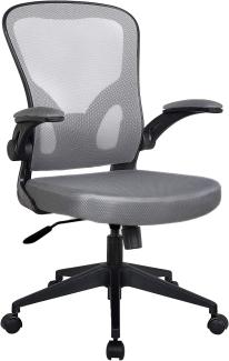 Bürostuhl Ergonomisch Drehstuhl Schreibtischstuhl Mesh Netzstoff office Stuhl Schwarz / Grau ohne Kopfstütze