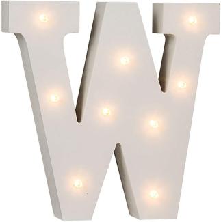 Beleuchteter Holz-Buchstabe W, mit 9 LED