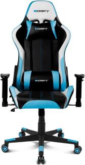 DRIFT DR175 Universal-Gamingstuhl 150 kg Gepolsterter Sitz Gepolsterte Rückenlehne Schwarz/Blau Nylon