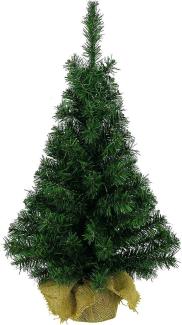 Mini Weihnachtsbaum im Jute Sack 75 cm Christbaum künstlicher Dekobaum