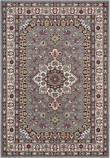 Orientalischer Kurzflor Teppich Parun Täbriz Grau - 120x170x0,9cm