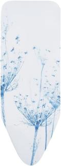 Brabantia Baumwollbezug mit 4mm Schaumstoff und Filz, Bügeltischbezug, Cotton Flower, 124 x 45 cm, 118982