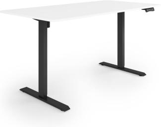 ESMART Germany ETX-121BW 160x80cm Weiß Ergonomischer Steh-Sitz-Schreibtisch Stufenlos elektrisch höhenverstellbar 73,5-123,5cm 3X Memory Aktivitätserinnerung Soft-Start/Stopp Schnelle Montage