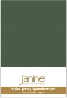 Janine Mako Jersey Spannbetttuch Bettlaken 140-160x200 cm OVP 5007 76 olivgrün