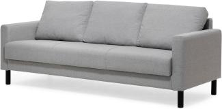 trendteam Polstersofa Sofa Couch 3-Sitzer Click&Sit Grau werkzeuglose Montage