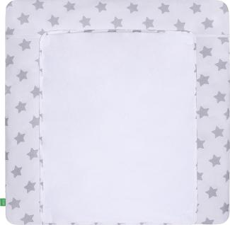 Lulando 'Stars/White' Wickelauflage 76 x 76 cm grau/weiß
