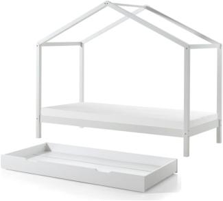 Vipack 'Dallas 3' Hausbett 90 x 200 cm, weiß, inkl. Bettschublade