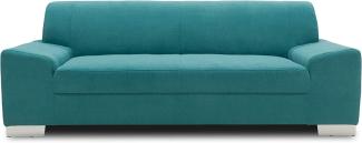 DOMO Collection Sofa Alisson, 3er Couch, 3-Sitzer, 3er Garnitur, 199x83x75 cm, Polstergarnitur in türkis