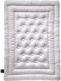 billerbeck Schurwoll Bettdecke Meisterklasse 135 x 200 cm, Wärmestufe mittel, feuchtigkeitsregulierende Natur Bettdecke