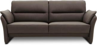 DOMO Collection Lascano 2 Sitzer, formschöner 2er Couch mit Federkern in Lederoptik, Sitzraster 80, Sofa, Garnitur, braun, 192 cm