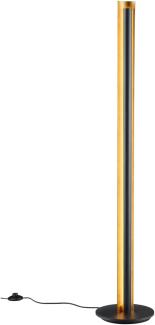 LED Design Stehlampe TEXEL schmal stufenweise dimmbar Schwarz / Gold
