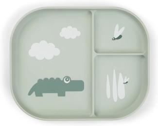 Done by Deer Foodie Compartment Plate Croco Green
