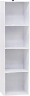 Bücherregal aus MDF weiß 30x24x106cm