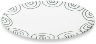 Gmundner Keramik Platte oval (28x21cm) Graugeflammt