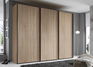 Staud Schwebetürenschrank, Holzwerkstoff, Sonoma Eiche, 222cm / 280cm / 68 cm (H/B/T)