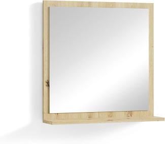 byLIVING Badezimmer Spiegelschrank New York / Moderner, 1-türiger Spiegel Hängeschrank in Artisan Eiche / Wandschrank mit Spiegeltür / B 60, H 70, T 25 cm
