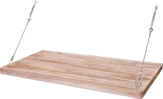 Wandtisch HWC-H48, Wandklapptisch Wandregal Tisch mit Tafel, klappbar Massiv-Holz ~ 100x50cm