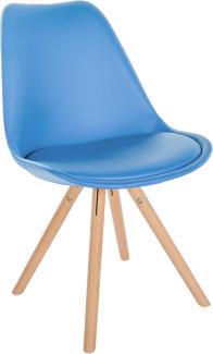 Stuhl Sofia Kunstleder Rund (Farbe: hellblau)