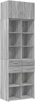 Hochschrank Grau Sonoma 70x42,5x225 cm Holzwerkstoff 3281341