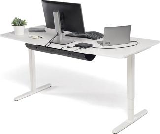 Yaasa Desk Pro II Elektrisch Höhenverstellbarer Schreibtisch, 139 x 75 cm, Off-White, mit Speicherfunktion und Kollisionssensor