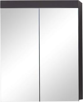 Spiegelschrank Amanda ohne Spiegellampe, Hochglanz grau 60 cm